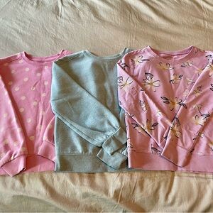 🩷 Lot of 3 Girls Crewneck Sweaters